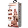 PRETTY LOVE - SERIE PIEL DESLIZANTE DILDO REALISTA CON VENTOSA DE PIEL MARRÓN DESLIZANTE 21,8 CM