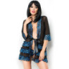 CHILIROSE - CR 3837 ALBORNOZ AZUL Y NEGRO L/XL