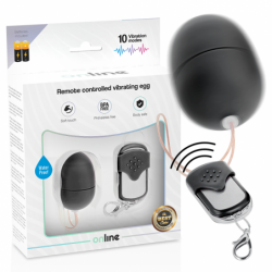 ONLINE - HUEVO VIBRADOR CON CONTROL REMOTO NEGRO