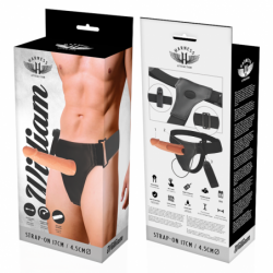 ARNÉS DE ATRACCIÓN - WILLIAN HOLLOW RNES CON VIBRADOR 17 CM -O- 4,5 CM