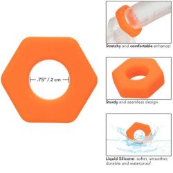 CALIFORNIA EXOTICS - ALPHA ANILLO PROLONG SEXGONO NARANJA