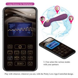 PRETTY LOVE - VIBRADOR ELECTROSHOCK HECTOR CONTROLADO POR APP MORADO