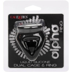 CALEXOTICS - ANILLO DE DOBLE JAULA ALPHA NEGRO