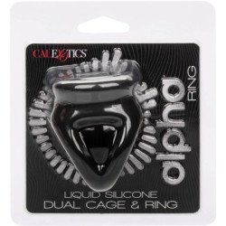 CALEXOTICS - ANILLO DE DOBLE JAULA ALPHA NEGRO