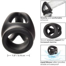CALEXOTICS - ANILLO DE DOBLE JAULA ALPHA NEGRO