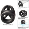 CALEXOTICS - ANILLO DE DOBLE JAULA ALPHA NEGRO