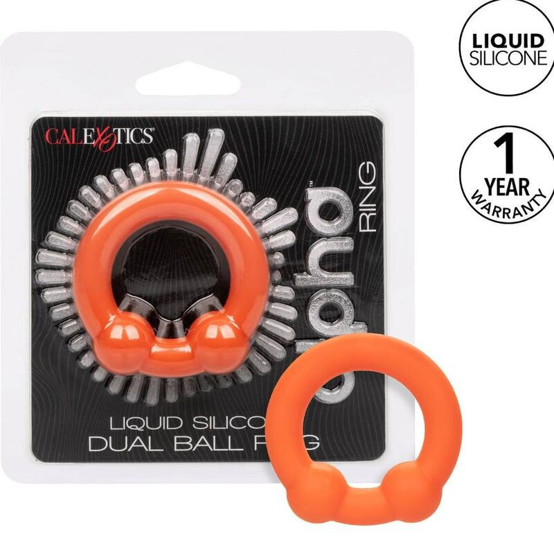 CALEXOTICS - ARO DE DOBLE BOLA ALPHA NARANJA