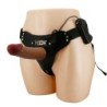 PRETTY LOVE - STARKS HARNESS BRIEFS DILDO VIBRADOR MULTIVELOCIDAD 17,5 CM MARRÓN CLARO