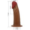 PRETTY LOVE - STARKS HARNESS BRIEFS DILDO VIBRADOR MULTIVELOCIDAD 17,5 CM MARRÓN CLARO