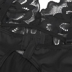 SUBBLIME - BABYDOLL CON ESTAMPADO FLORAL EN EL PECHO, NEGRO, TALLA L/XL