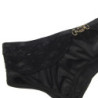 SUBBLIME - CONJUNTO DE 3 PIEZAS SUJETADOR + TANGA + LIGUERO DE ENCAJE NEGRO TALLA S/M