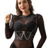 SUBBLIME - CORSET CON DETALLE DE CADENA TALLA ÚNICA