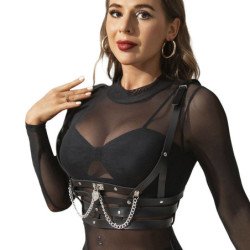 SUBBLIME - CORSET CON DETALLE DE CADENA TALLA ÚNICA