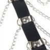 SUBBLIME - ARNÉS DE PECHO CON CADENAS DE CUERO NEGRO TALLA ÚNICA