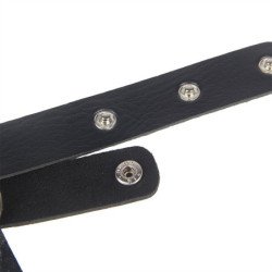 SUBBLIME - ARNÉS DE PECHO CON CADENAS DE CUERO NEGRO TALLA ÚNICA