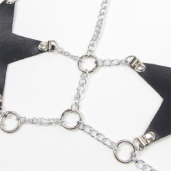 SUBBLIME - ARNÉS DE CUERPO COMPLETO CON DETALLE DE CADENA EN FORMA DE ESTRELLA - TALLA ÚNICA