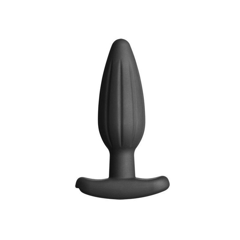ELECTRASTIM - TAPÓN ANAL DE SILICONA NEGRO TIPO ROCKER MEDIANO