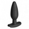 ELECTRASTIM - TAPÓN ANAL DE SILICONA NEGRO TIPO ROCKER MEDIANO