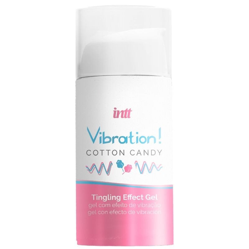 INTT - Potente ESTIMULANTE ÍNTIMO EN GEL VIBRADOR LÍQUIDO CON SABOR A ALGODÓN DE AZÚCAR 15 ML