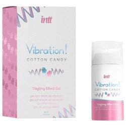 INTT - Potente ESTIMULANTE ÍNTIMO EN GEL VIBRADOR LÍQUIDO CON SABOR A ALGODÓN DE AZÚCAR 15 ML