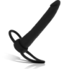 MITOLOGÍA - DILDO ANAL COBI ONYX CON ANILLO PARA PENE Y TESTÍCULOS, 13 CM DE SILICONA