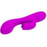 PRETTY LOVE - VIBRADOR RECARGABLE GLORIA CON FORMA DE CONEJO - IMPERMEABLE, COLOR MORADO