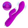 PRETTY LOVE - VIBRADOR RECARGABLE GLORIA CON FORMA DE CONEJO - IMPERMEABLE, COLOR MORADO