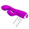 PRETTY LOVE - VIBRADOR RECARGABLE GLORIA CON FORMA DE CONEJO - IMPERMEABLE, COLOR MORADO