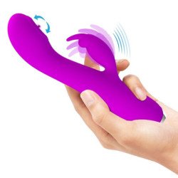 PRETTY LOVE - VIBRADOR RECARGABLE RACHEL CON VENTOSA MORADA