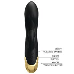 PRETTY LOVE - VIBRADOR DE LUJO RECARGABLE BAÑADO EN ORO NEGRO