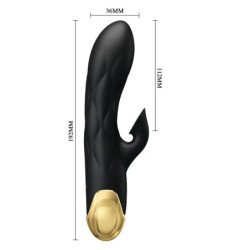 PRETTY LOVE - VIBRADOR DE LUJO RECARGABLE BAÑADO EN ORO NEGRO