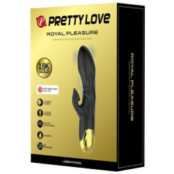 PRETTY LOVE - VIBRADOR DE LUJO RECARGABLE BAÑADO EN ORO NEGRO