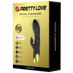 PRETTY LOVE - VIBRADOR DE LUJO RECARGABLE BAÑADO EN ORO NEGRO