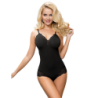 SUBBLIME - Teddy negro con detalles de encaje floral, talla S/M