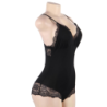 SUBBLIME - Teddy negro con detalles de encaje floral, talla S/M