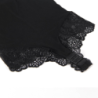 SUBBLIME - Teddy negro con detalles de encaje floral, talla S/M
