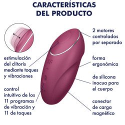 SATISFACTOR - TAP & CLIMAX 1 VIBRADOR DE APOYO ROJO