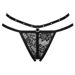 LIVCO CORSETTI FASHION - NOMADE TANGA SIN ENTREPIERNA NEGRA