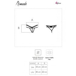 LIVCO CORSETTI FASHION - NOMADE TANGA SIN ENTREPIERNA NEGRA