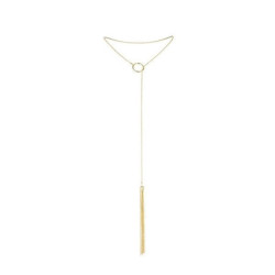 BIJOUX INDISCRETS - MAGNÍFICO COLLAR DE METAL CON FLECOS DORADOS