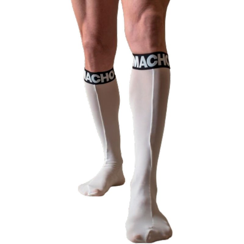 MACHO - CALCETINES FINOS TALLA ÚNICA BLANCOS
