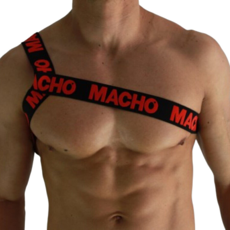 MACHO - ARNÉS ROMANO ROJO L/XL