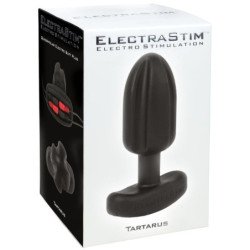 ELECTRASTIM - TAPÓN ANAL TARTARUS CUADRIPOLAR DE SILICONA NEGRA