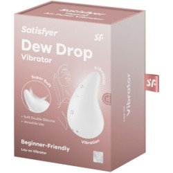 SATISFACTOR - VIBRADOR DE GOTA DE ROCÍO BLANCO PARA APLICAR