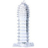 BAILE - FUNDA PARA EL PENE CON PUNTOS ESTIMULANTES TRANSPARENTES 14 CM