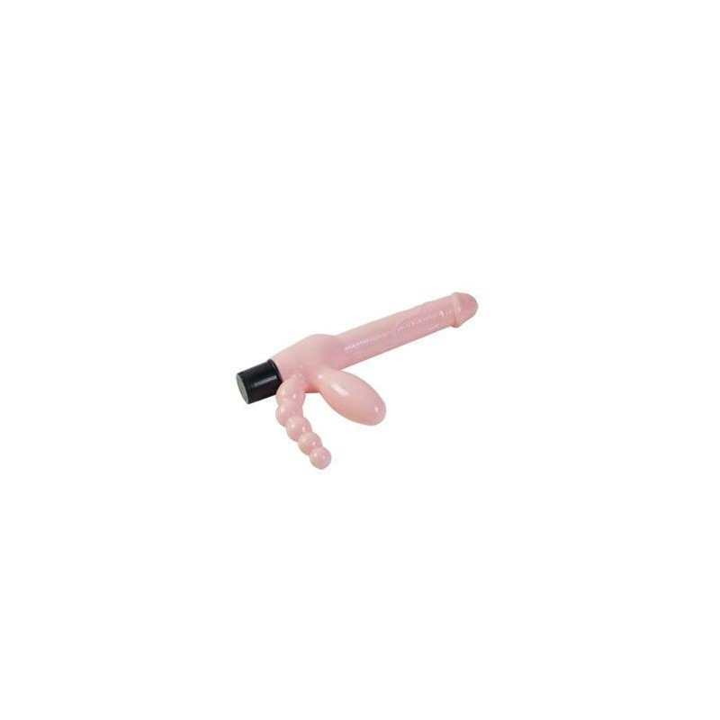 BAILE - ARNÉS SIN CUERDAS DE TPR CON VIBRACIÓN Y ESTIMULACIÓN ANAL 25,4 CM