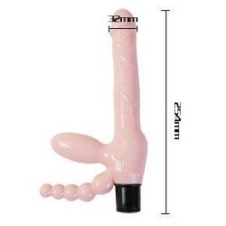 BAILE - ARNÉS SIN CUERDAS DE TPR CON VIBRACIÓN Y ESTIMULACIÓN ANAL 25,4 CM