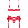 OBSESSIVE - INGRIDIA SET TRES PIEZAS ROJO XS/S