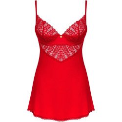 OBSESSIVE - INGRIDIA CHEMISE & TANGA ROJO XS/S