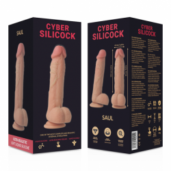 CYBER SILICOCK - STRAP-ON SAUL SILICONA LÍQUIDA CON 3 ANILLOS GRATIS 15,5 CM -O- 4,2 CM